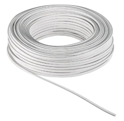 Luxorparts Høyttalerkabel OFC 0,75 mm², hvit 25 m