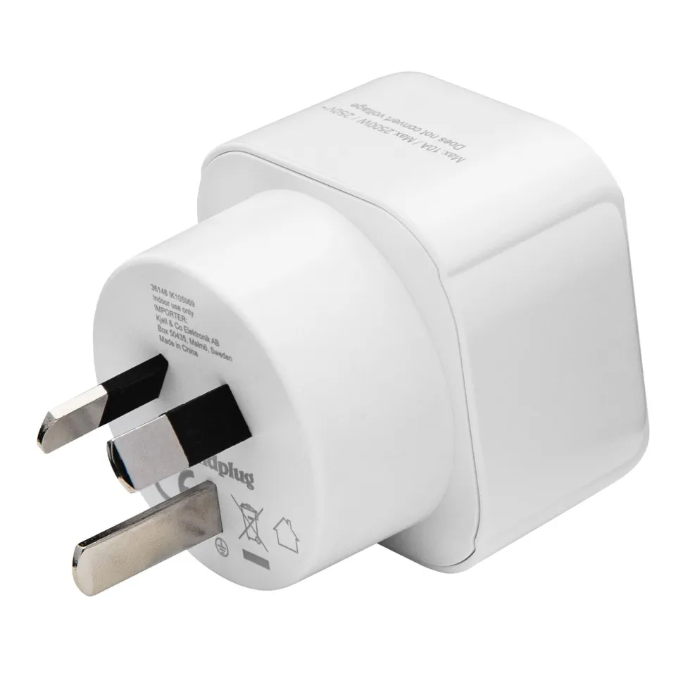 Luxorparts Jordet reiseadapter Australia, Kina