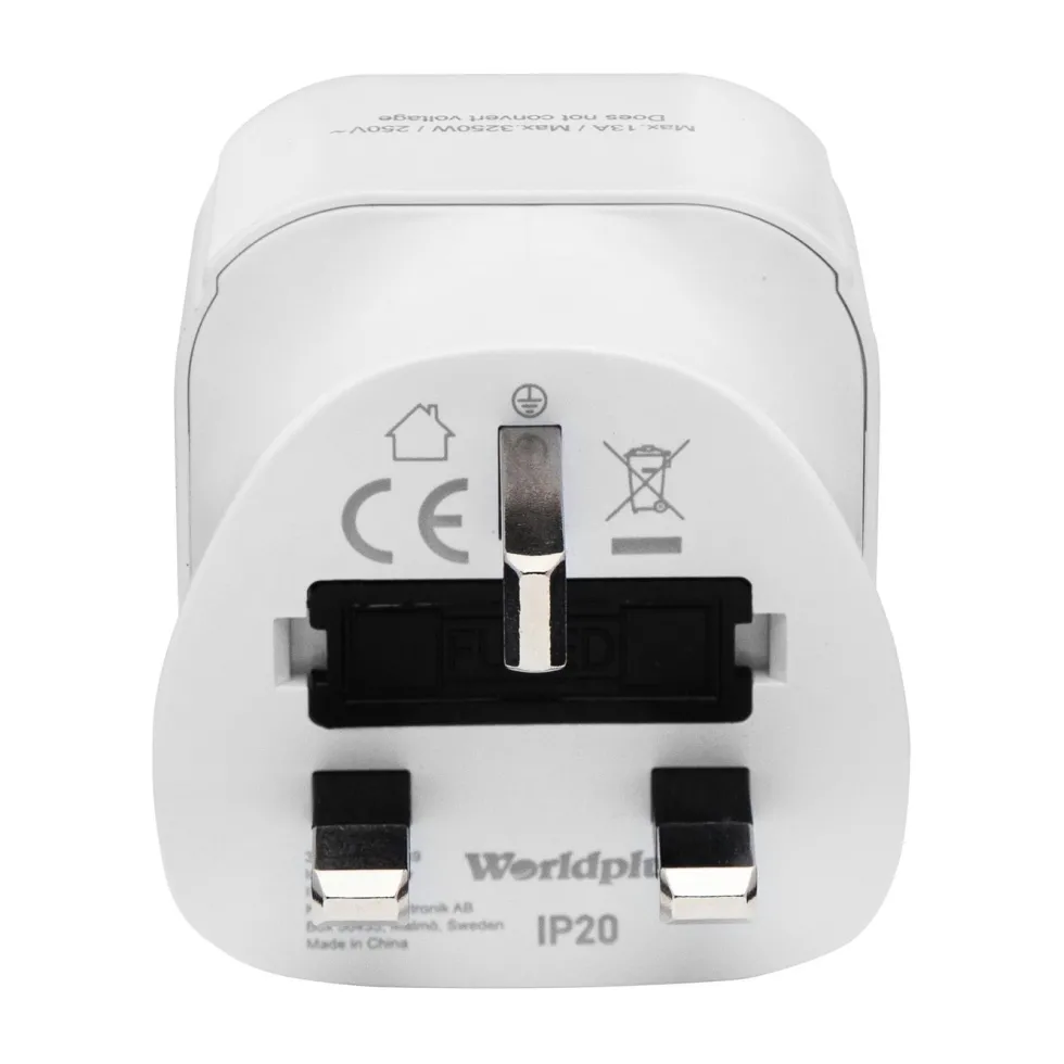 Luxorparts Jordet reiseadapter Storbritannia