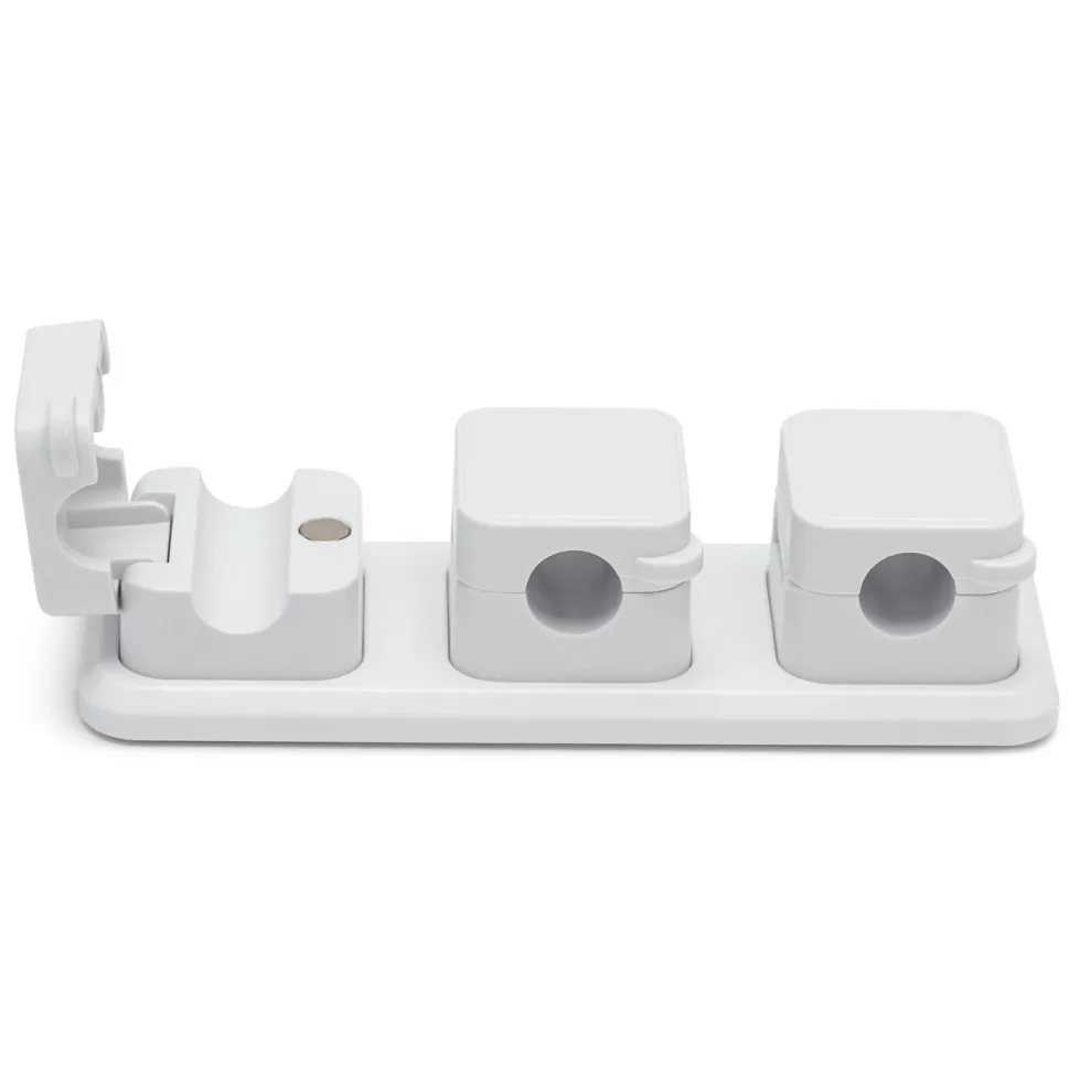 Luxorparts Magnetisk kabelklemme med base Hvit (6-pk.)