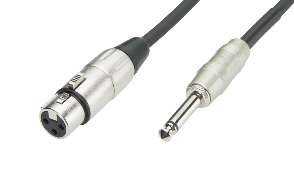 Luxorparts Mik-kabel XLR til 6,3 mm 10 m, Svart