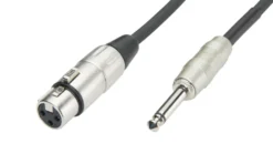 Luxorparts Mik-kabel XLR til 6,3 mm 2 m, Svart