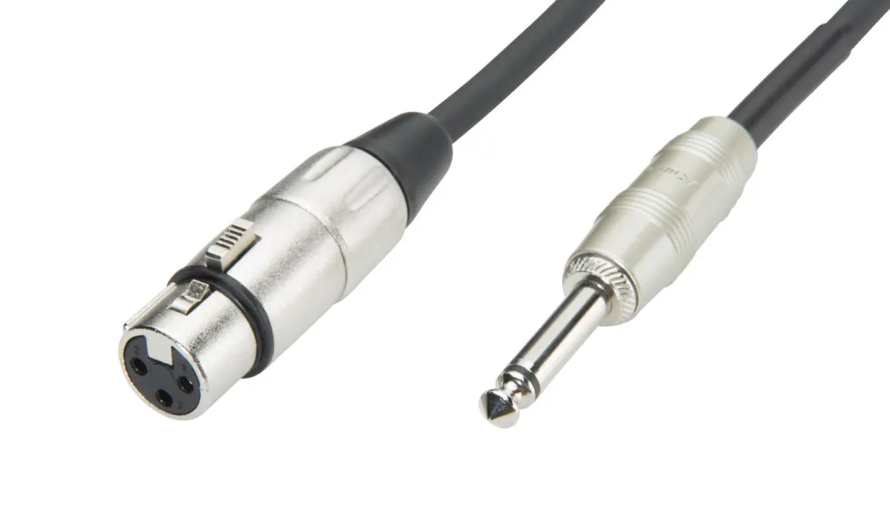 Luxorparts Mik-kabel XLR til 6,3 mm 2 m, Svart