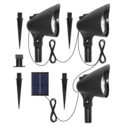 Luxorparts Solcelledrevet nattbelysning 3-pk.