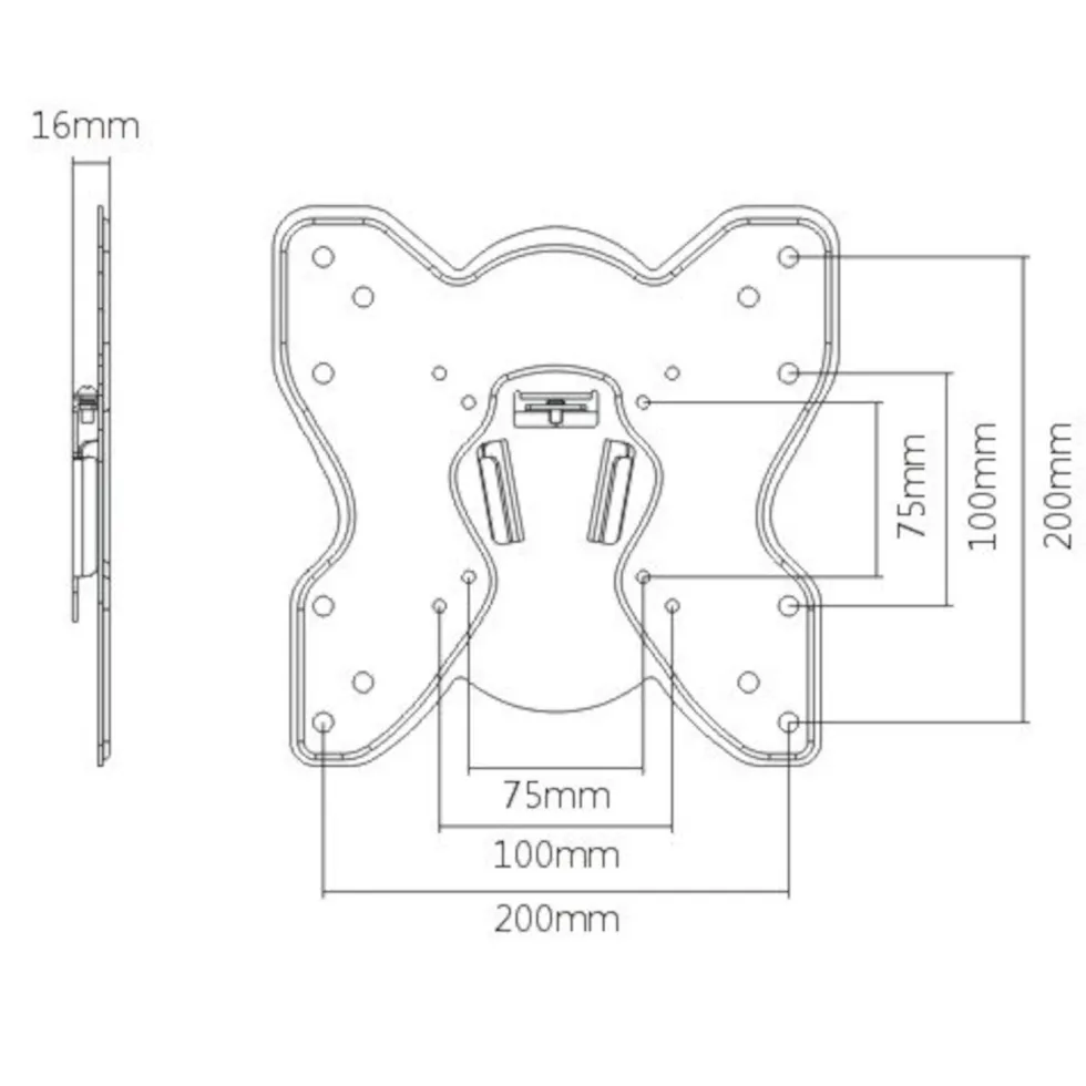 Luxorparts Veggfeste for TV, 23-42"