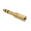 Lydadapter 3,5 mm til 6,3 mm, stereo, gull