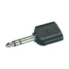 Lydadapter 2 x 3,5 mm til 6,3 mm, stereo