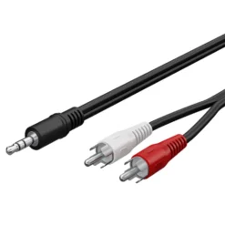 Lydkabel 3,5 mm til 2x RCA 0,5 m
