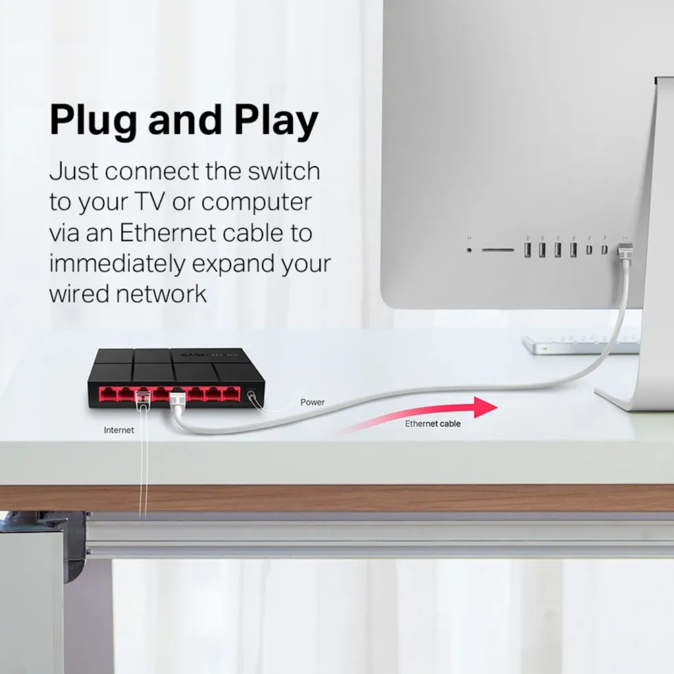 Mercusys Gigabitswitch 8 porter