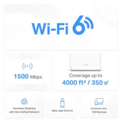 Mercusys Halo H60X Wifi 6 mesh-system 3-pk.