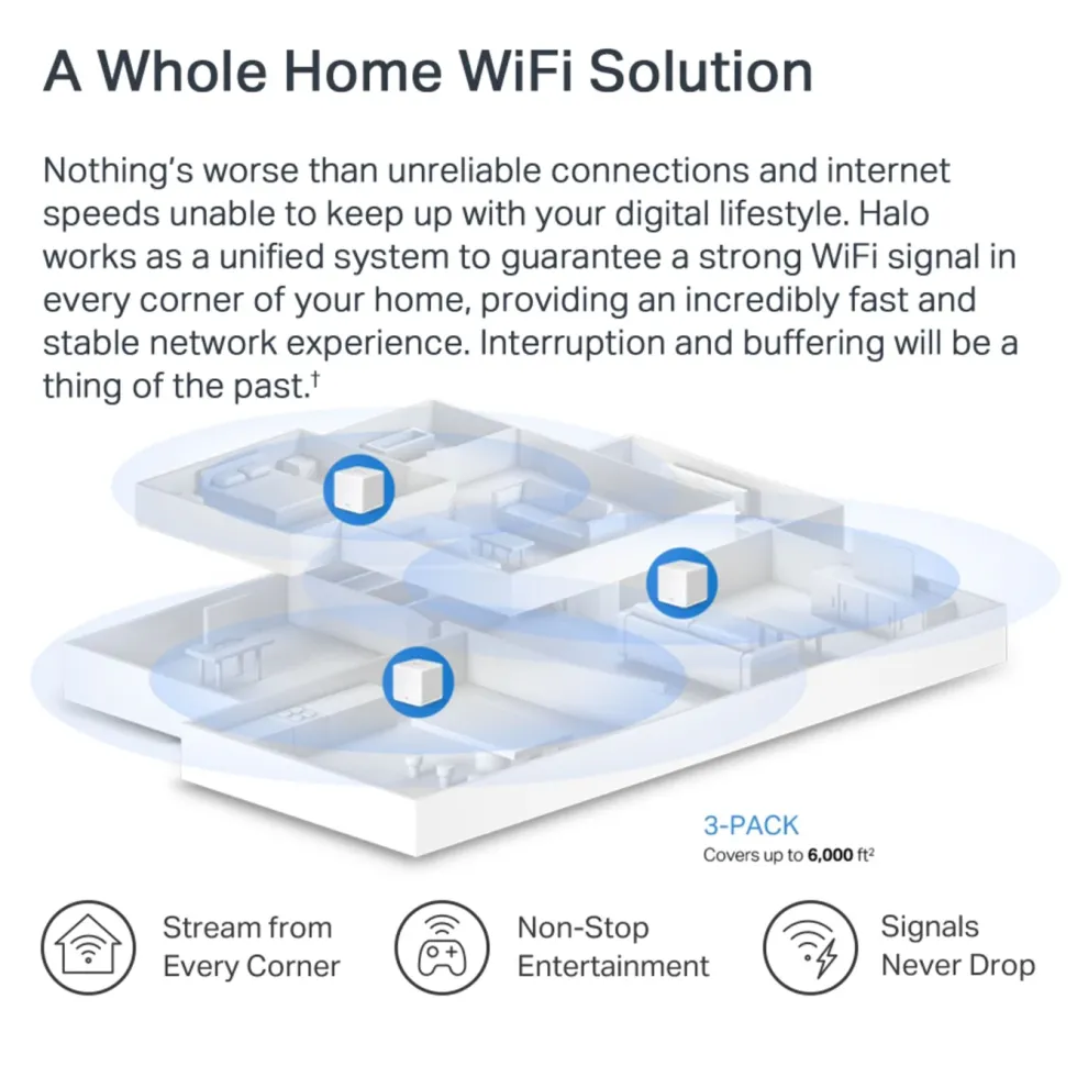 Mercusys Halo H60X Wifi 6 mesh-system 3-pk.