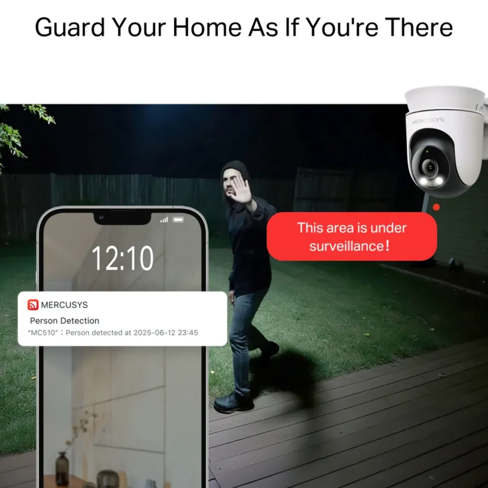 Mercusys MC510 – Outdoor Pan/Tilt Security wifi overvåkingskamera