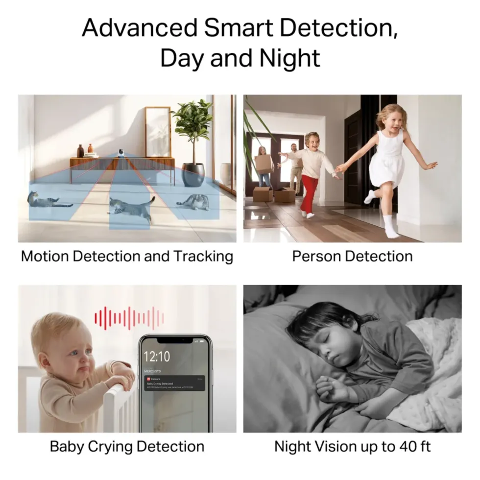 Mercusys MC210 – Pan/Tilt Home Security wifi overvåkingskamera