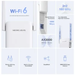 Mercusys ME80X Wi-Fi 6 Repeater AX3000