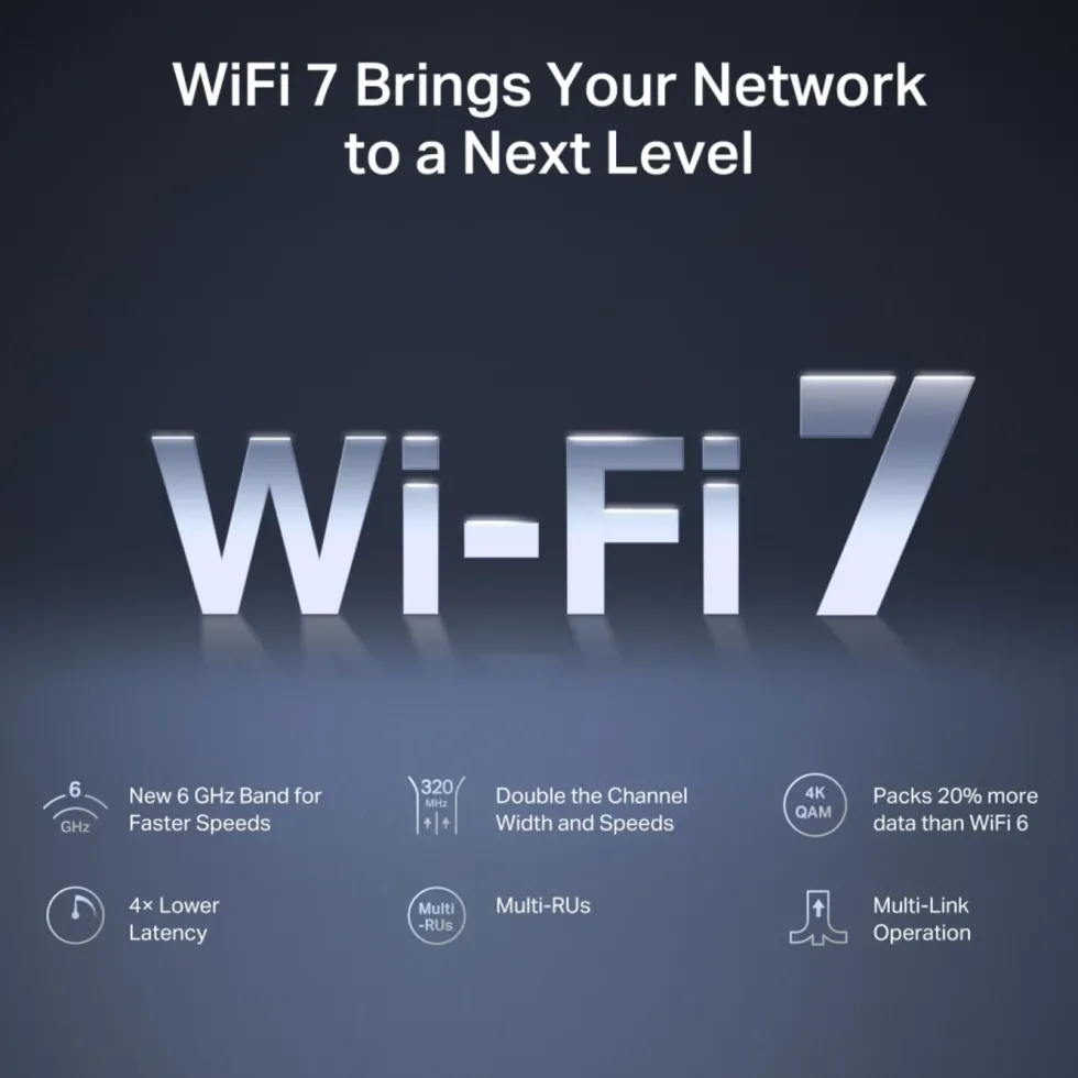 Mercusys MR47BE Tri-Band Wifi 7-ruter