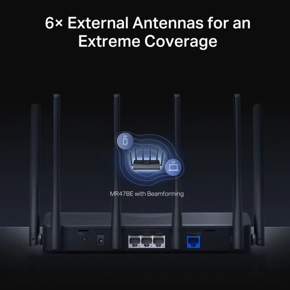 Mercusys MR47BE Tri-Band Wifi 7-ruter