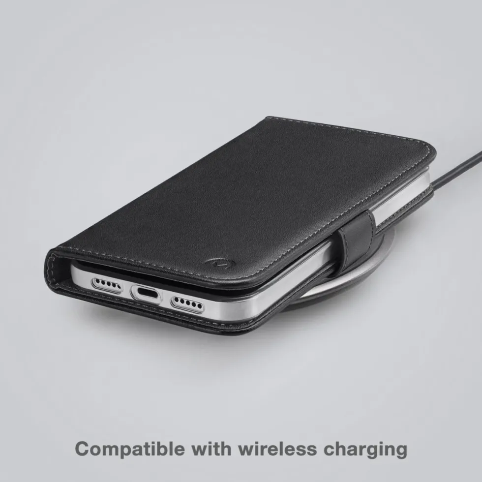 Mobilize Classic Gelly Wallet Book Case – Mobildeksel for iPhone 15 Pro Svart