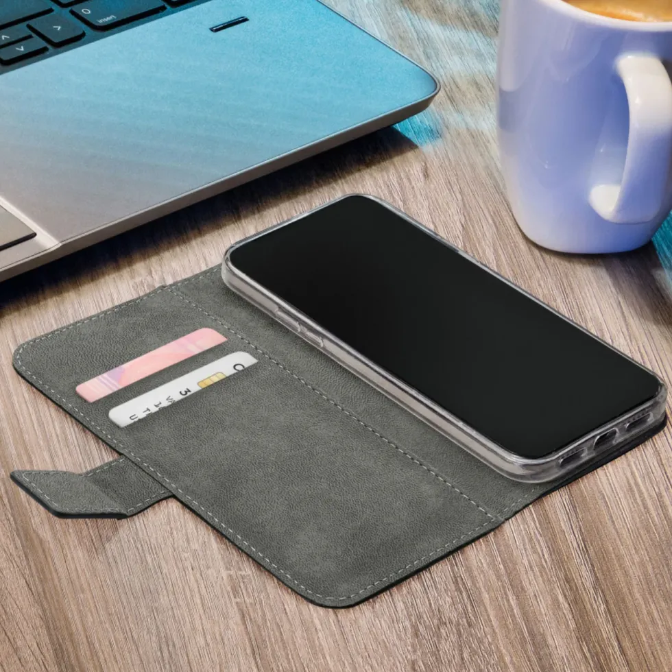 Mobilize Classic Gelly Wallet Book Case – Mobildeksel for iPhone 15 Plus Svart