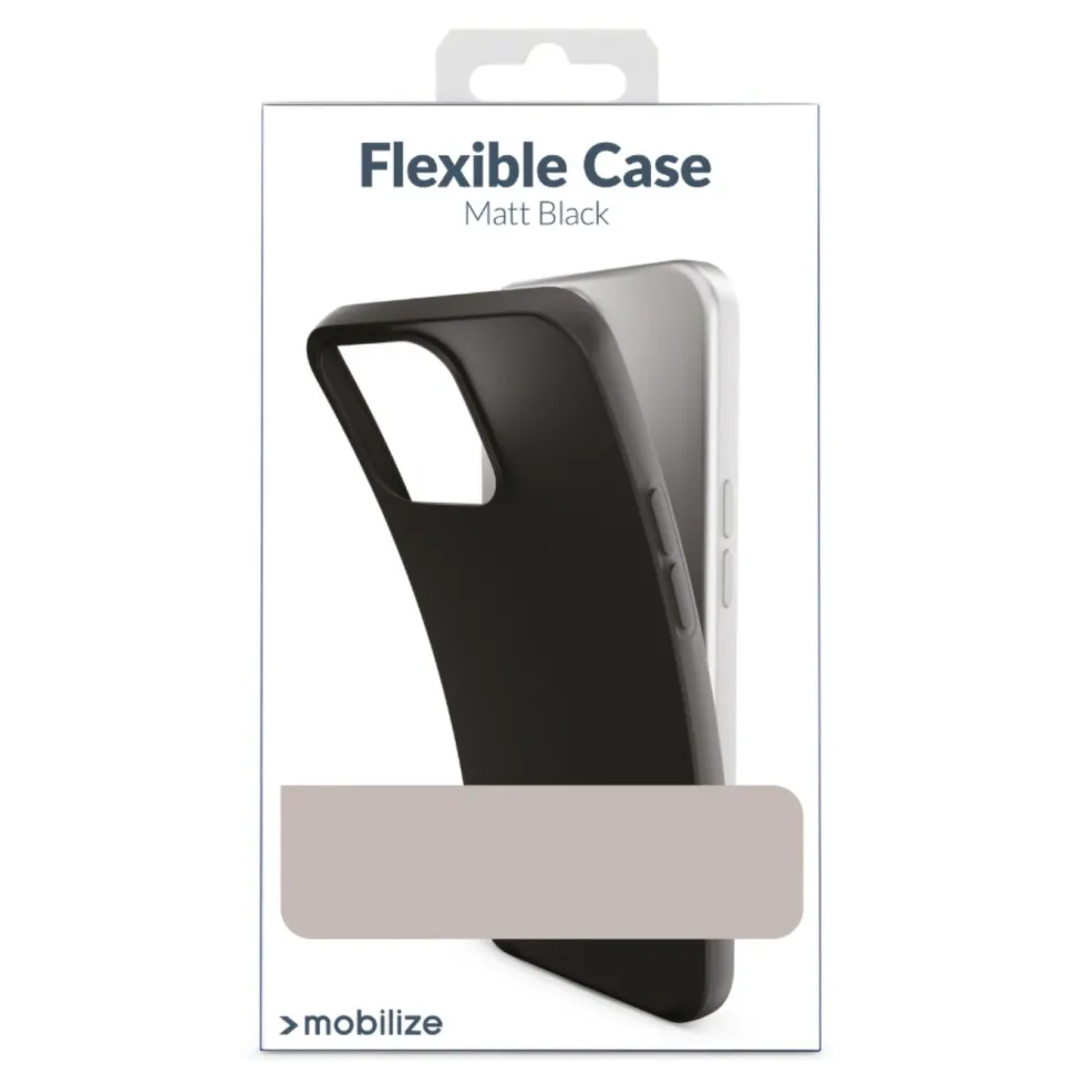 Mobilize Rubber Gelly Case – Mobildeksel for iPhone 15 Pro Max Svart