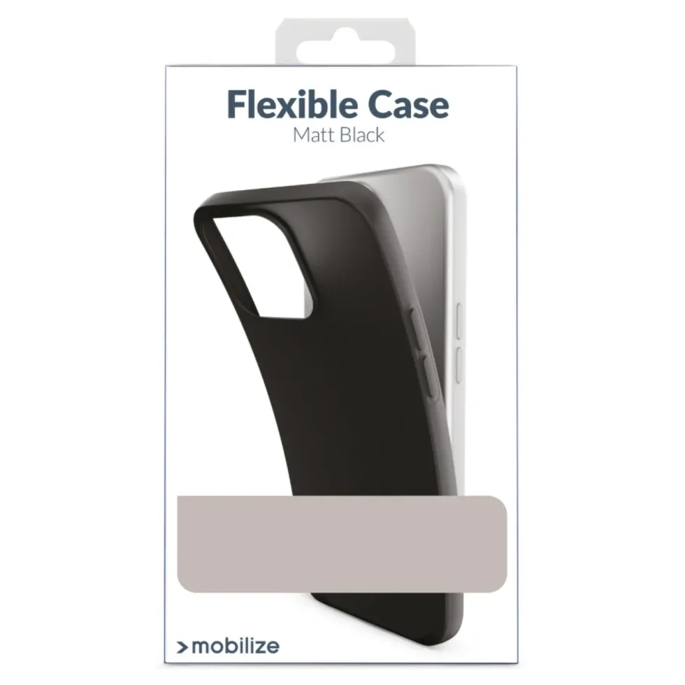 Mobilize Rubber Gelly Case – Mobildeksel for iPhone 15 Pro Max Svart