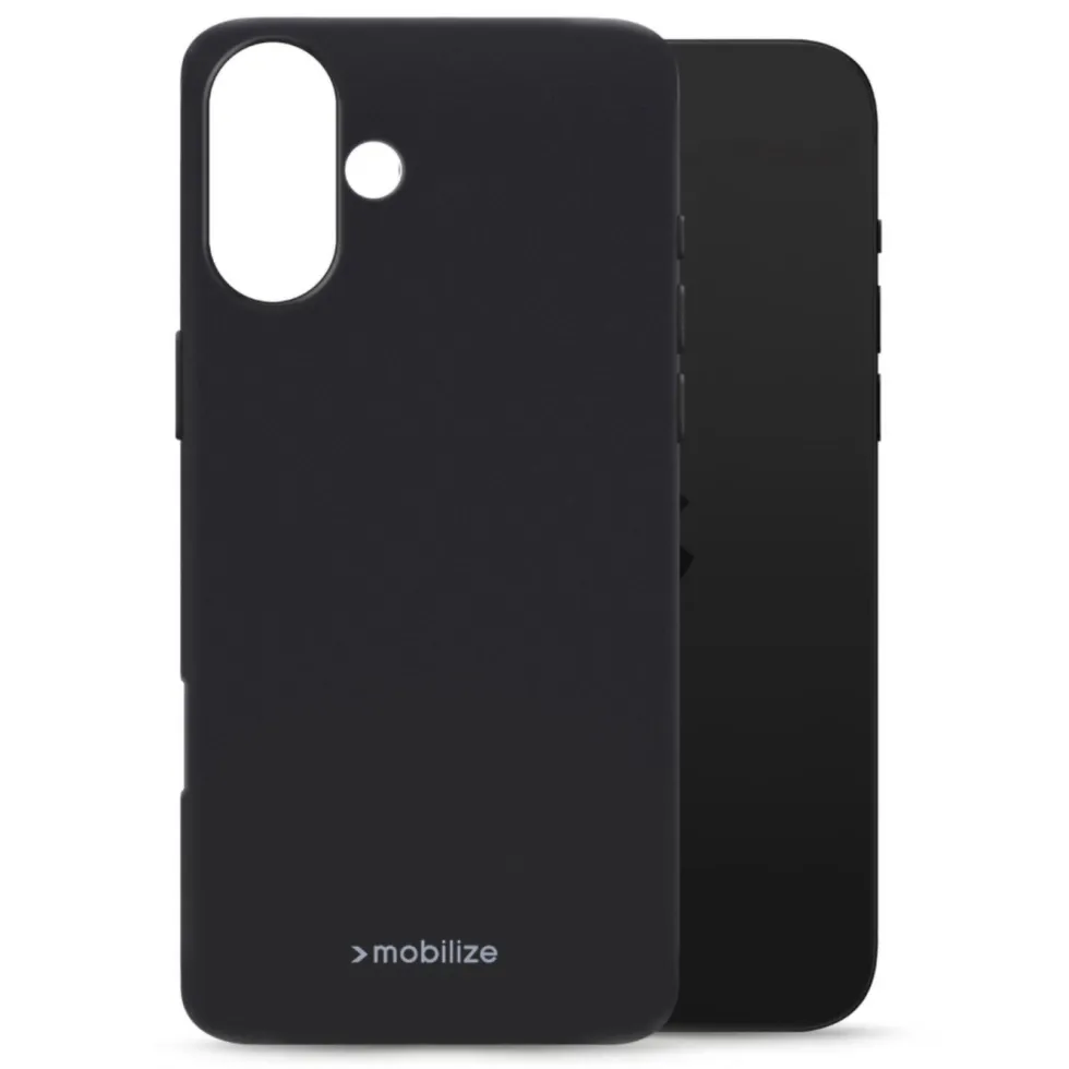 Mobilize Rubber Gelly Case – Mobildeksel for iPhone 16 Plus Svart