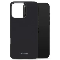 Mobilize Rubber Gelly Case – Mobildeksel for iPhone 16 Pro Max Svart