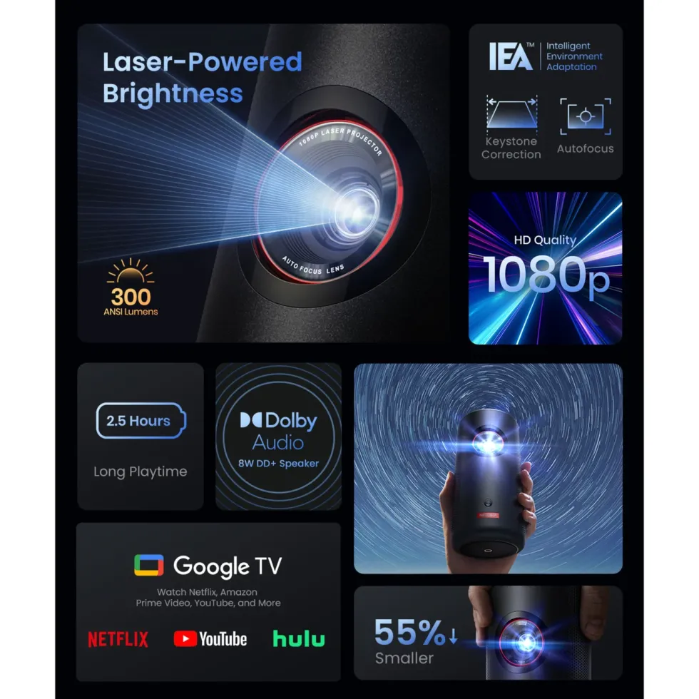 Nebula Capsule 3 Laser Bærbar Full HD miniprojektor