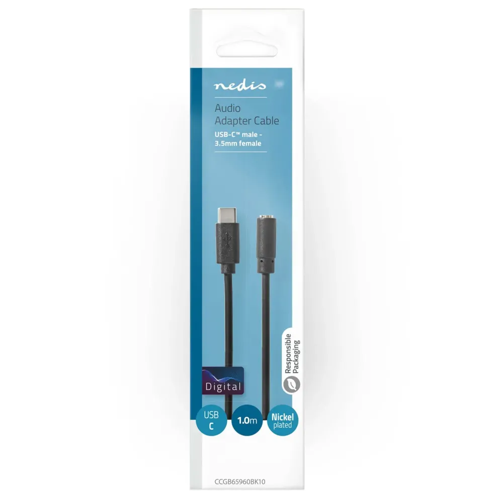 Nedis Adapterkabel med USB-C til 3,5-mm 1 m