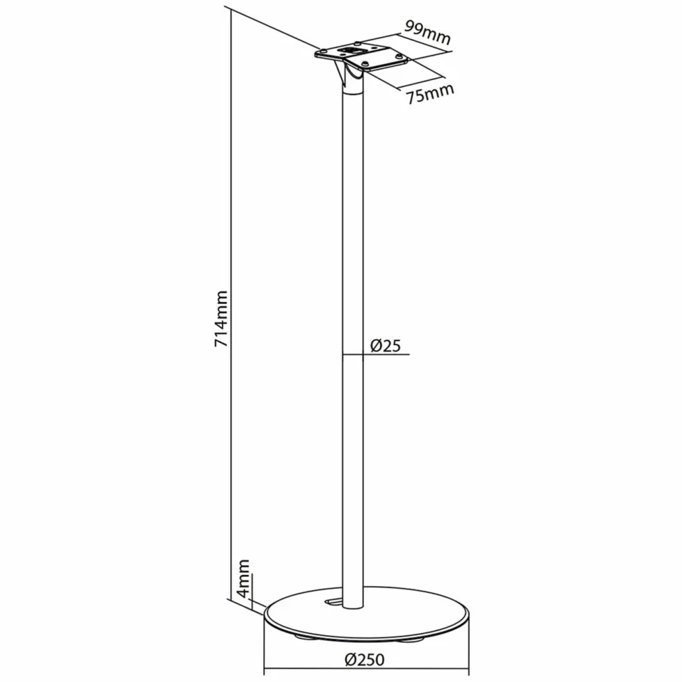 Nedis Gulvstativ for Sonos Era 300 Hvit