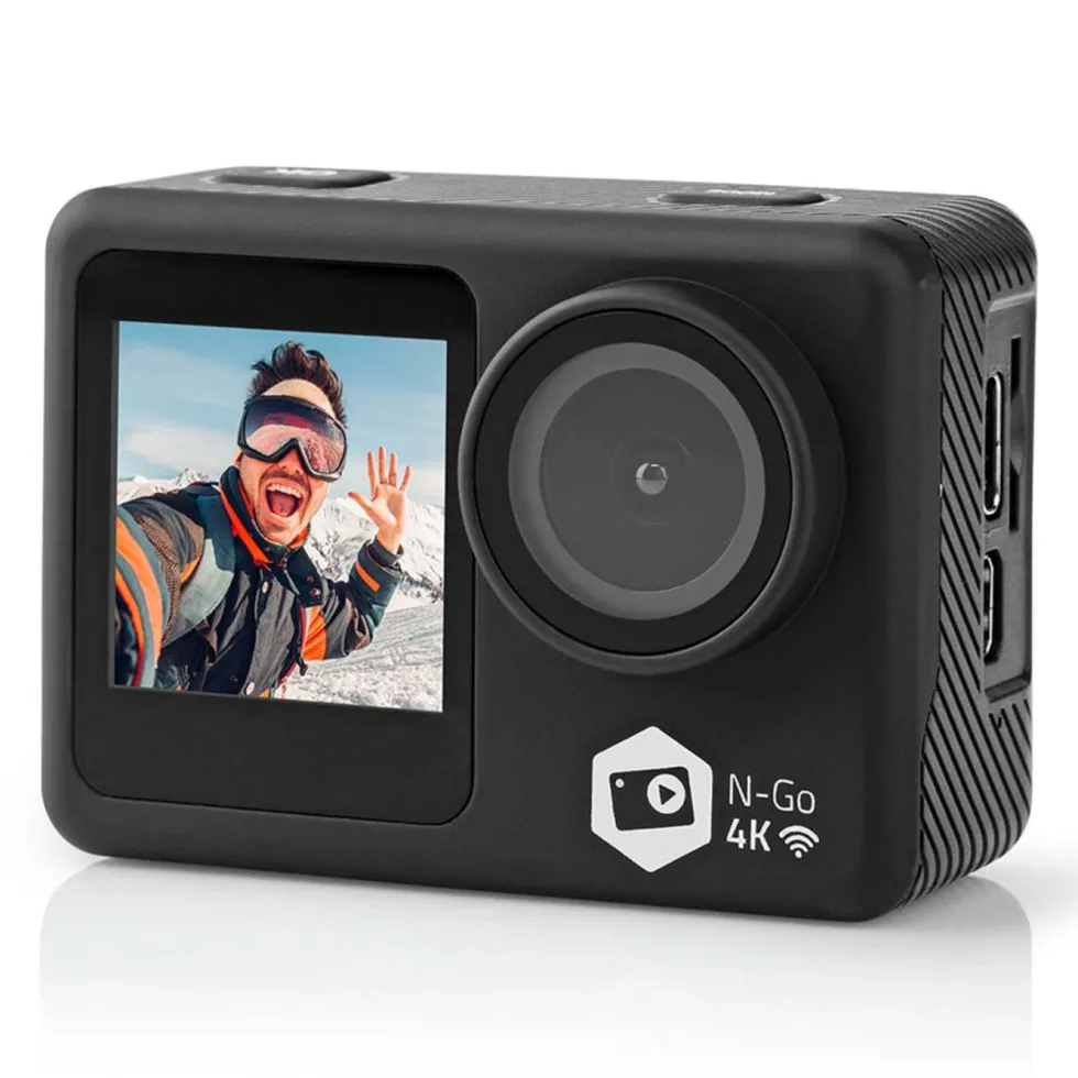 Nedis 4K-actionkamera med to skjermer