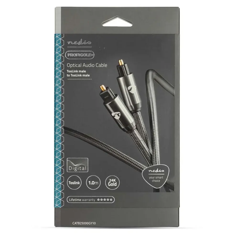 Nedis Optisk lydkabel Toslink 1 m