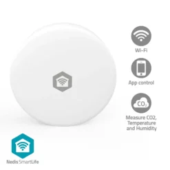 Nedis SmartLife luftkvalitetsmåler med CO₂-sensor og wifi