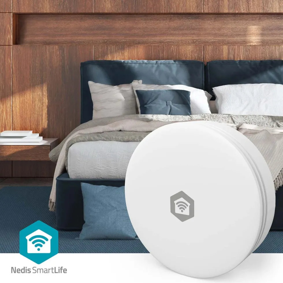 Nedis SmartLife luftkvalitetsmåler med CO₂-sensor og wifi