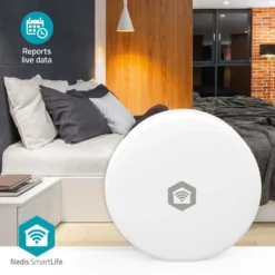 Nedis SmartLife luftkvalitetsmåler med CO₂-sensor og wifi