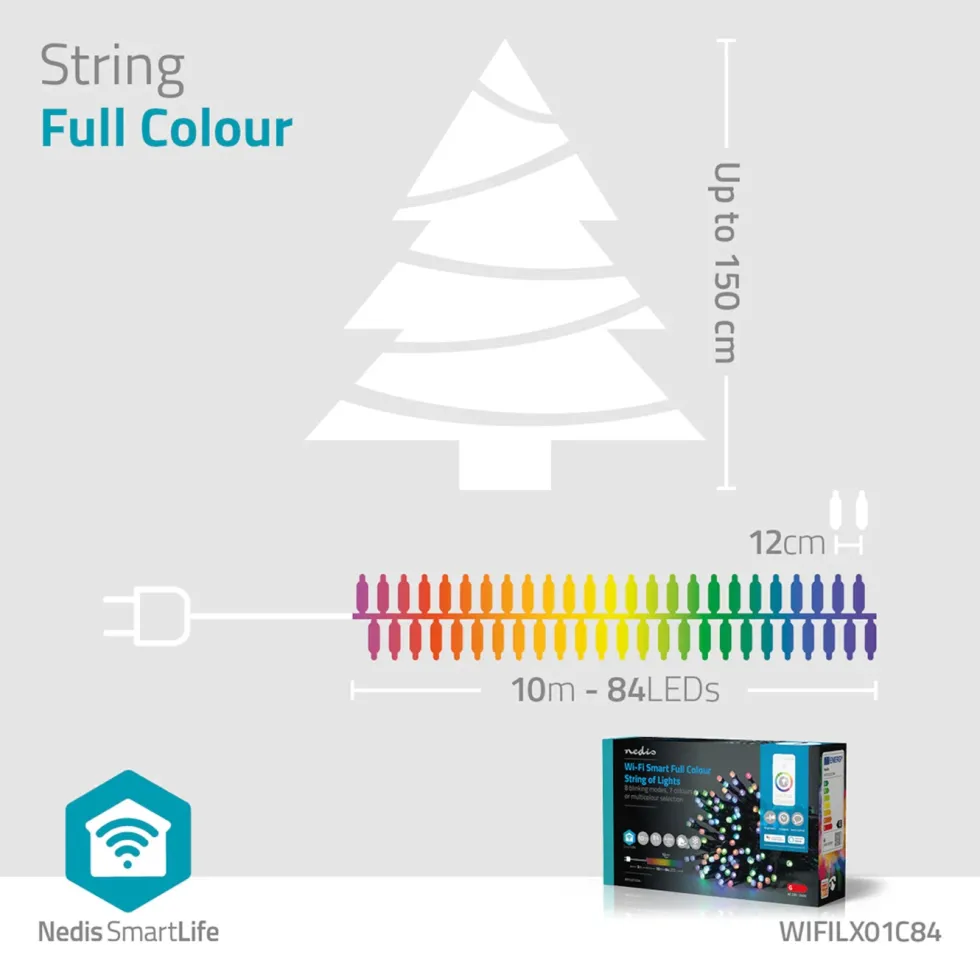 Nedis SmartLife Lyslenke RGB 10 m