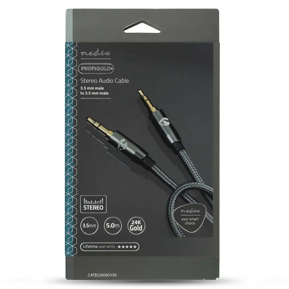 Nedis Stereolydkabel 3,5 mm hann til hann 5 m