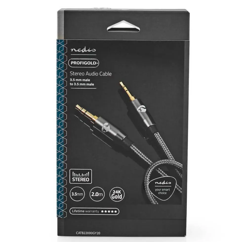 Nedis Stereolydkabel 3,5 mm hann til hann 2 m