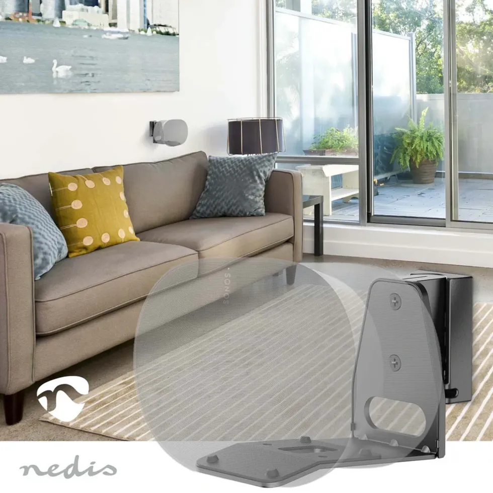 Nedis Veggfeste for Sonos Era 300-høyttaler Svart