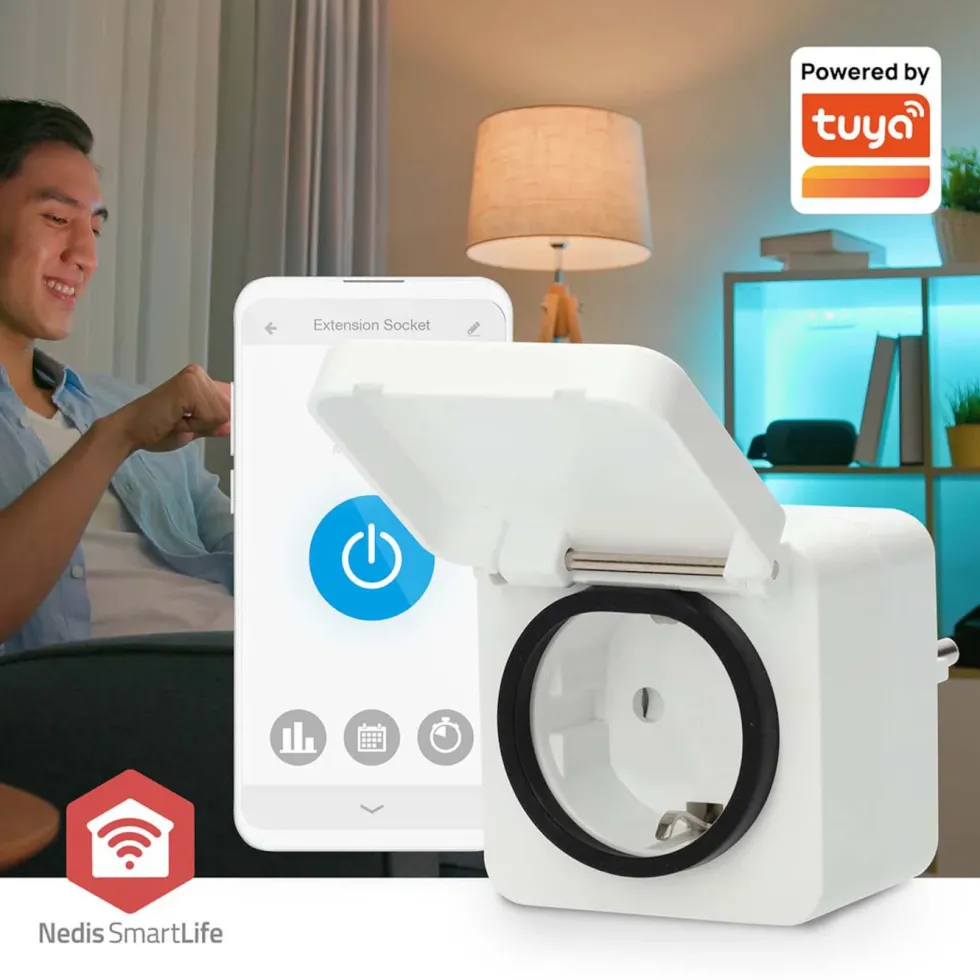 Nedis Zigbee Fjernstrømbryter for utendørsbruk 3680 W