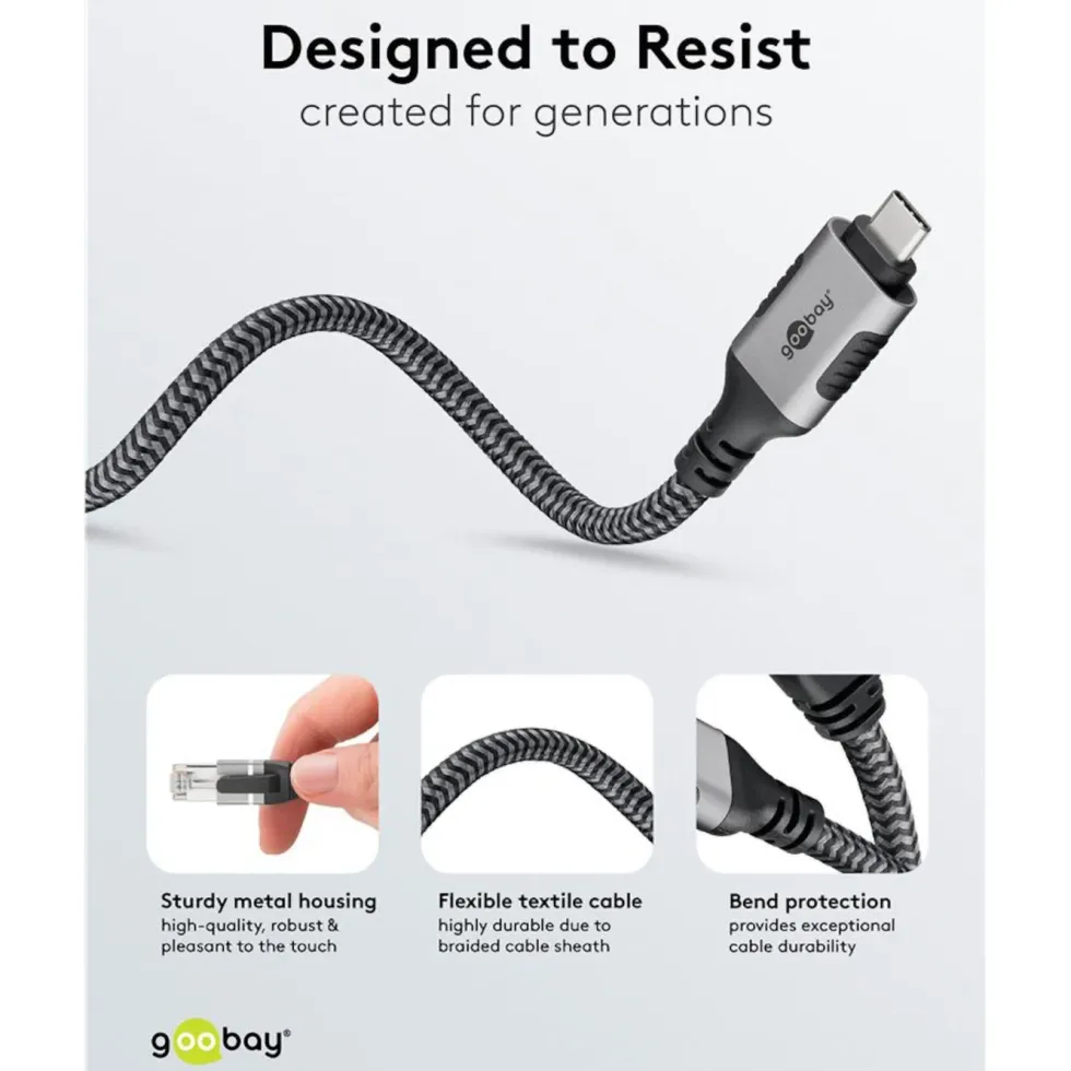 Nettverkskabel med USB-tilkobling USB-C 2 m