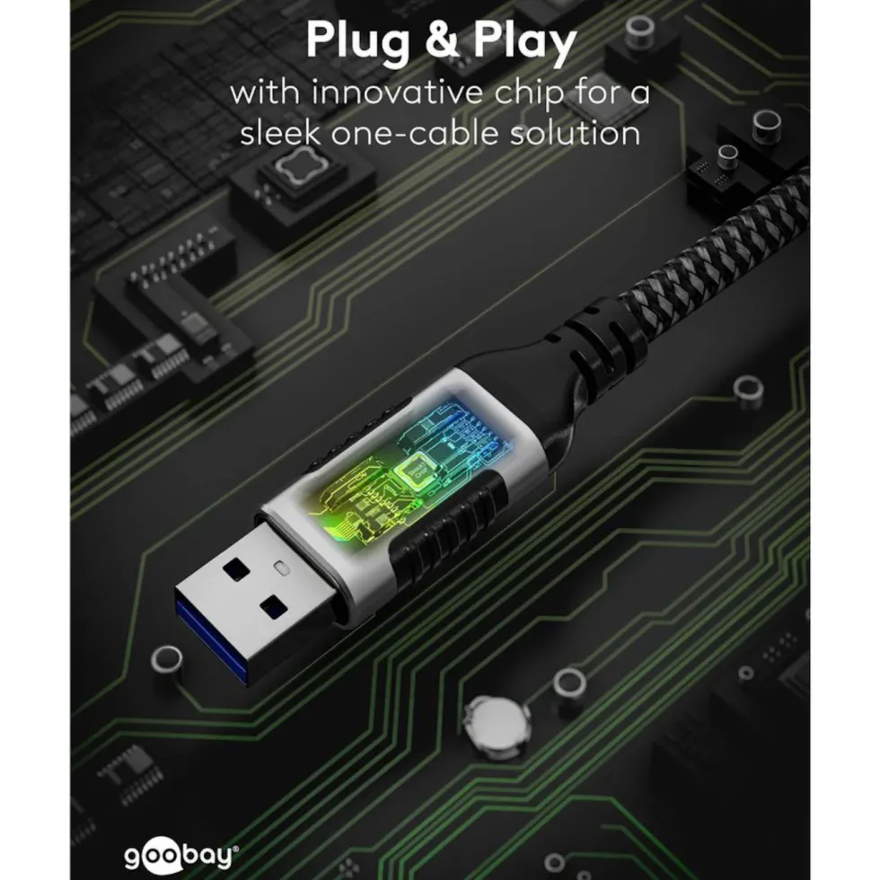 Nettverkskabel med USB-tilkobling USB-A 1 m