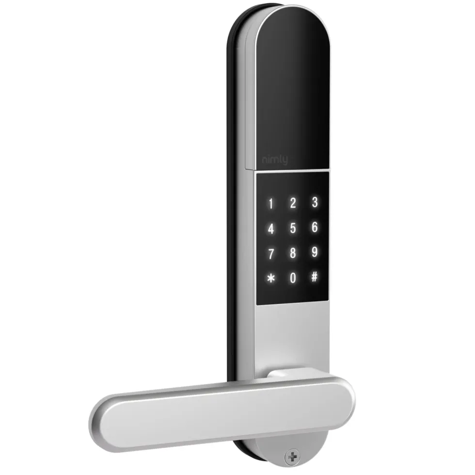 Nimly Touch Pro Elektronisk dørlås med fingeravtrykksleser Black/Silver