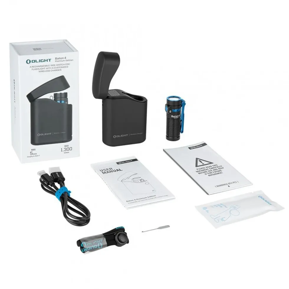Olight Baton 4 Premium Lommelykt med powerbank 1300 lm