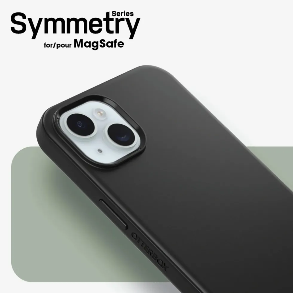 Otterbox Symmetry Magsafe for iPhone 13, 14, 15, 16e og 17e Svart