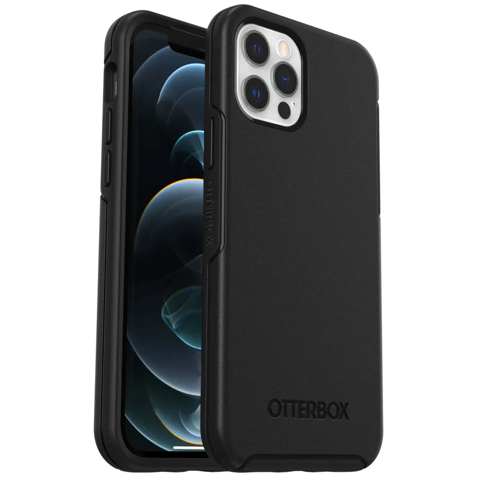 Otterbox Symmetry Robust deksel for iPhone 12 og 12 Pro Svart