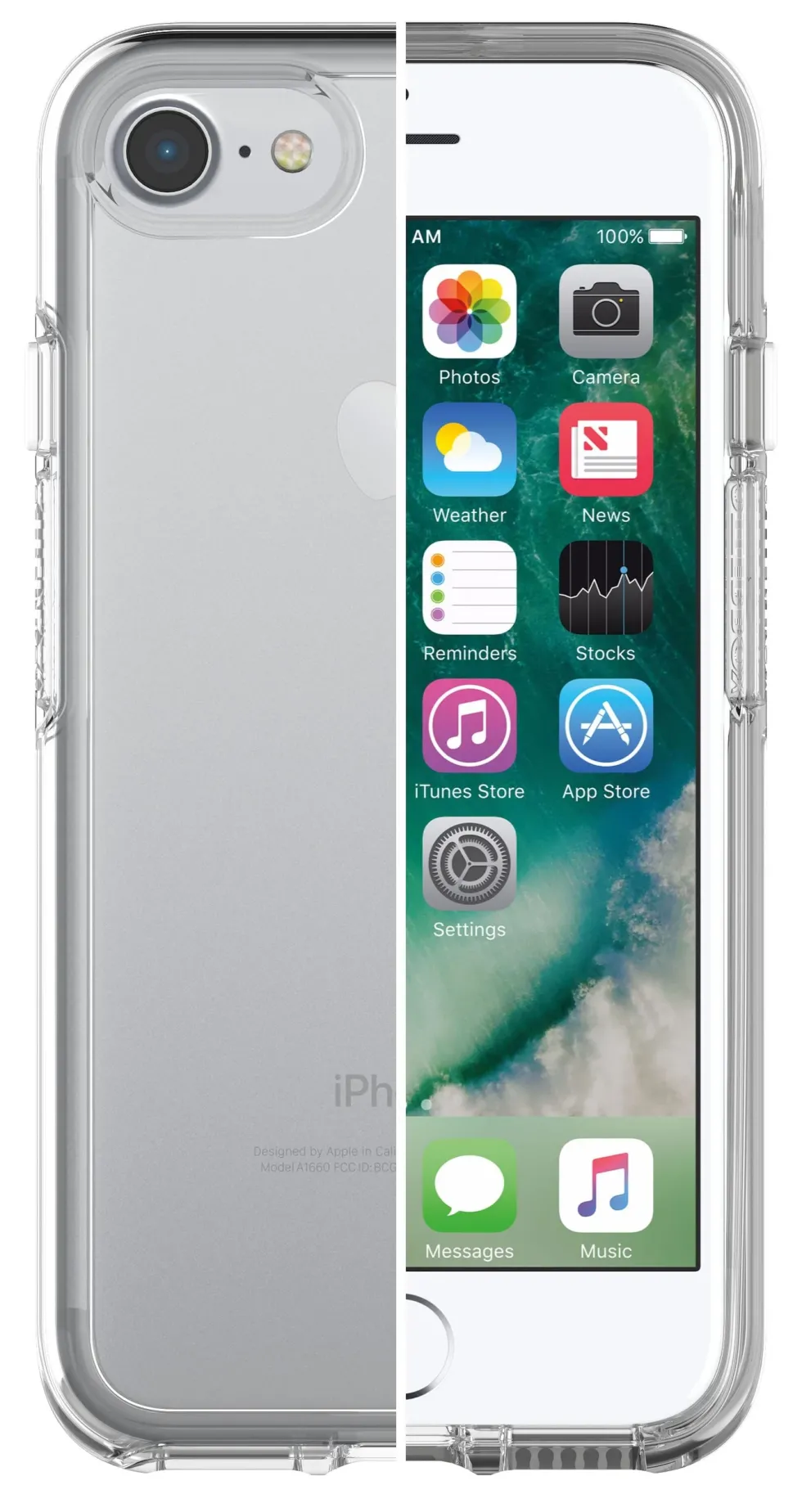 Otterbox Symmetry Robust deksel for iPhone 6, 6s, 7, 8, SE Gjennomsiktig