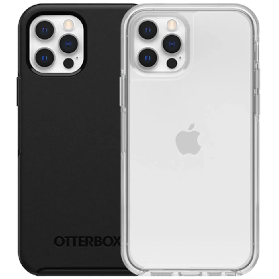 Otterbox Symmetry Robust deksel for iPhone 12 og 12 Pro Gjenomsiktlig