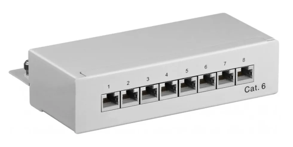 Patchpanel 8 porter Cat. 6