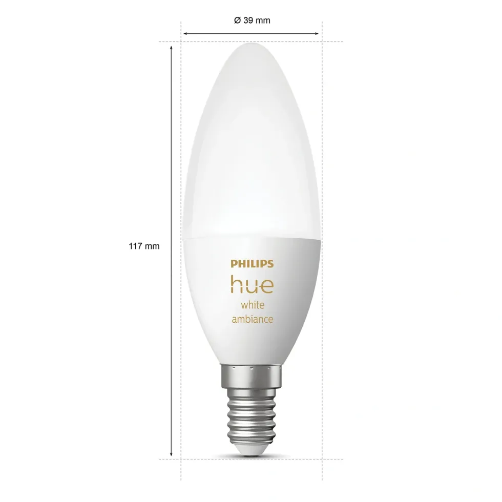 Philips Hue Ambiance Smart LED-pære E14 470 lm 1-pk.