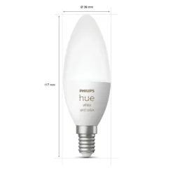Philips Hue Color Ambiance Smart LED-pære E14 470 lm 2-pk.